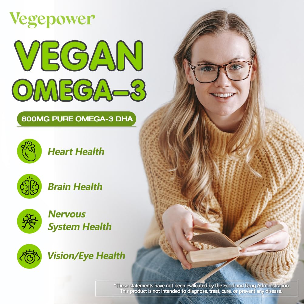 VEGEPOWER Algae Omega-3 DHA supplements ingredients