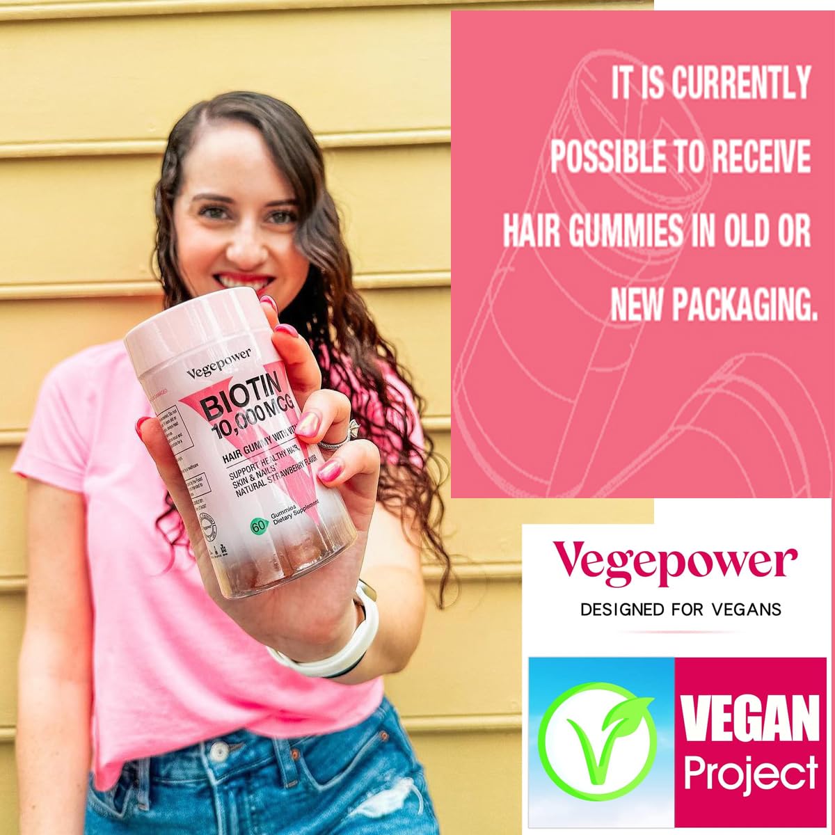 VEGEPOWER Hair Growth Biotin Gummies nutritional information
