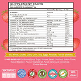 VEGEPOWER Hair Growth Biotin Gummies on a wooden table