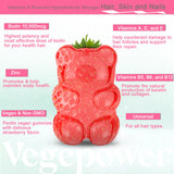 VEGEPOWER Hair Growth Gummies close-up of gummy texture