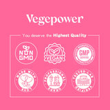 VEGEPOWER Hair Growth Gummies with a glass of water