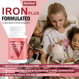 VEGEPOWER Iron Bisglycinate Supplement 30mg side view