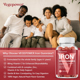 VEGEPOWER Iron Gummies nutritional information