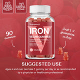 VEGEPOWER Iron Gummies on a wooden table