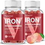 VEGEPOWER Iron Gummies peach flavour front view