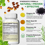 VEGEPOWER Oil of Oregano 90 vegan softgels side view