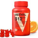 VEGEPOWER Vegan Methyl B12 D3 Gummies bottle front view
