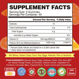 VEGEPOWER Vegan Methyl B12 D3 Gummies nutritional information