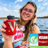VEGEPOWER Vegan Methyl B12 D3 Gummies with fresh oranges