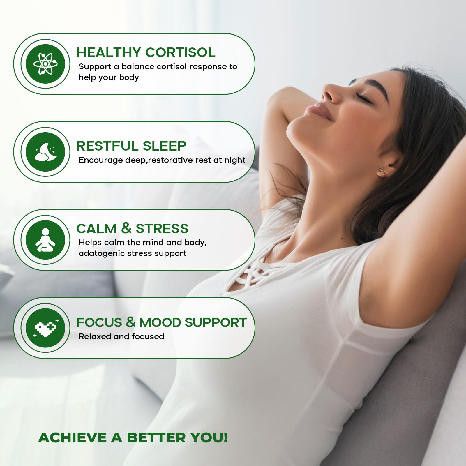 VEGETUSMAX Cortisol Support Liquid Drops with a glass of water