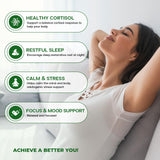 VEGETUSMAX Cortisol Support Liquid Drops with a glass of water