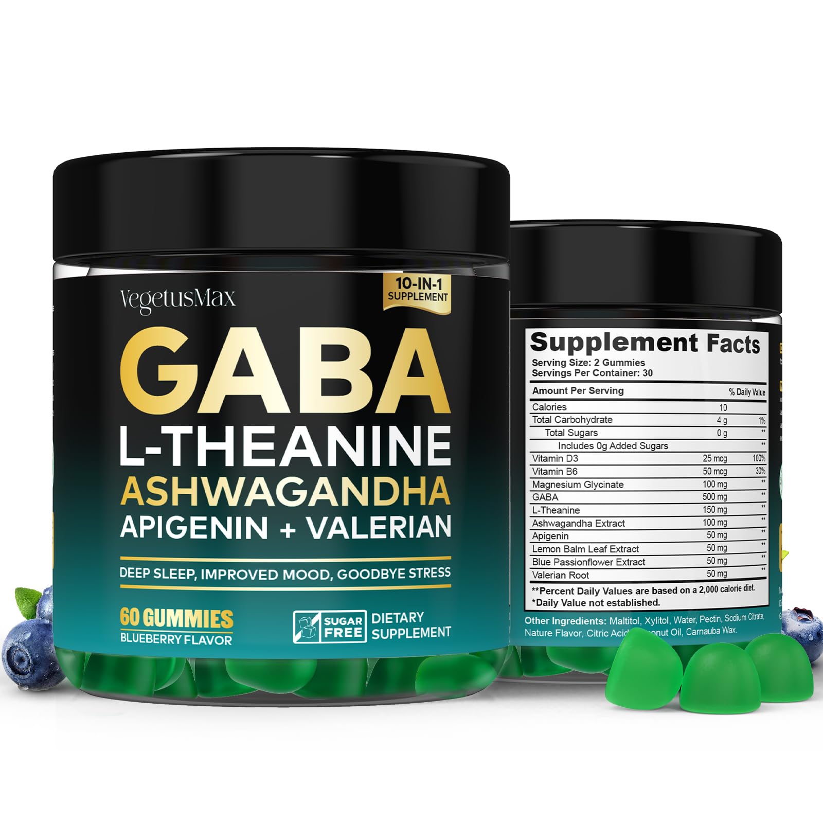 VEGETUSMAX GABA Gummies on a kitchen countertop