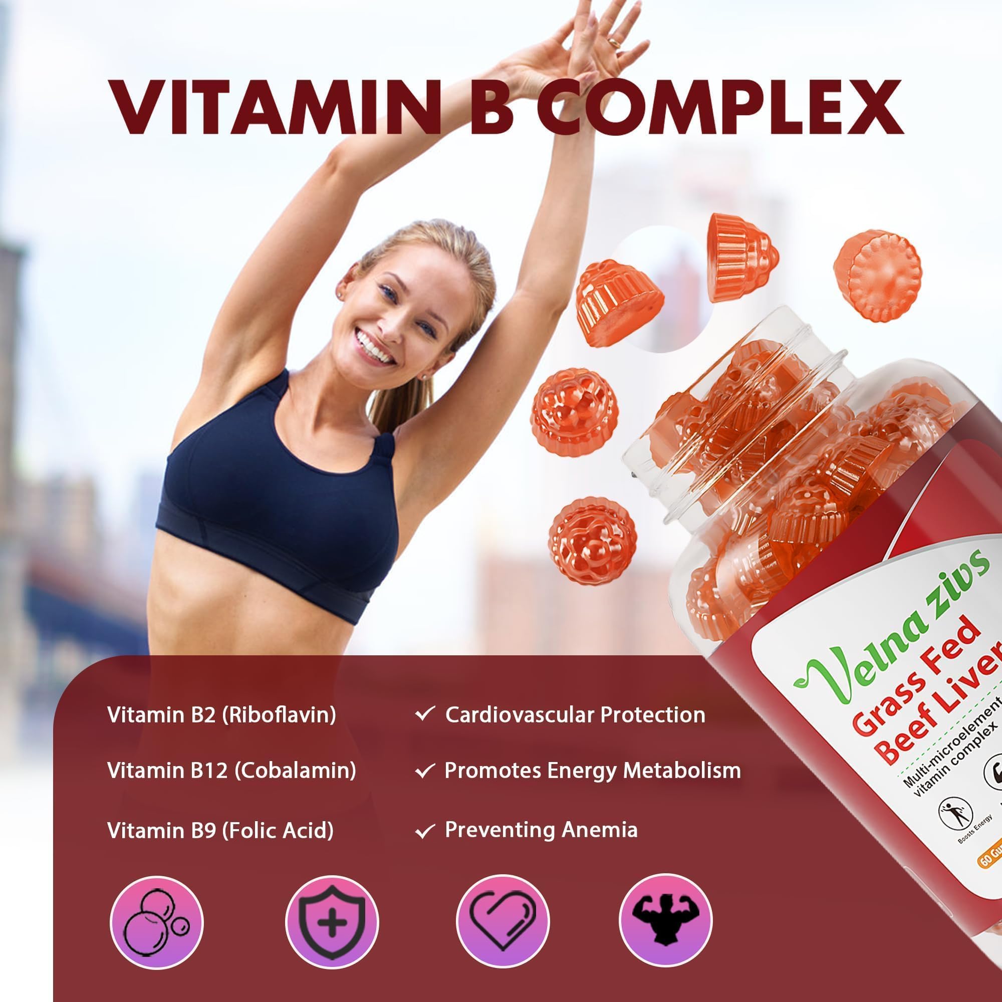 Velna zivs Beef Liver Gummies nutritional information