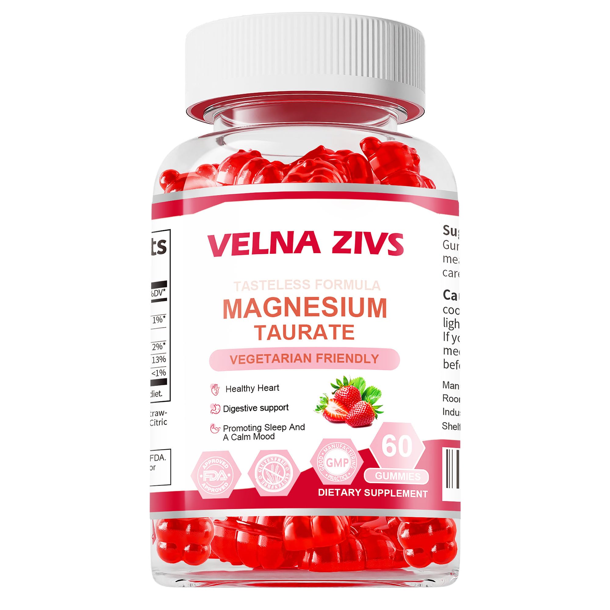 Velna zivs Magnesium Taurate Gummies bottle front view