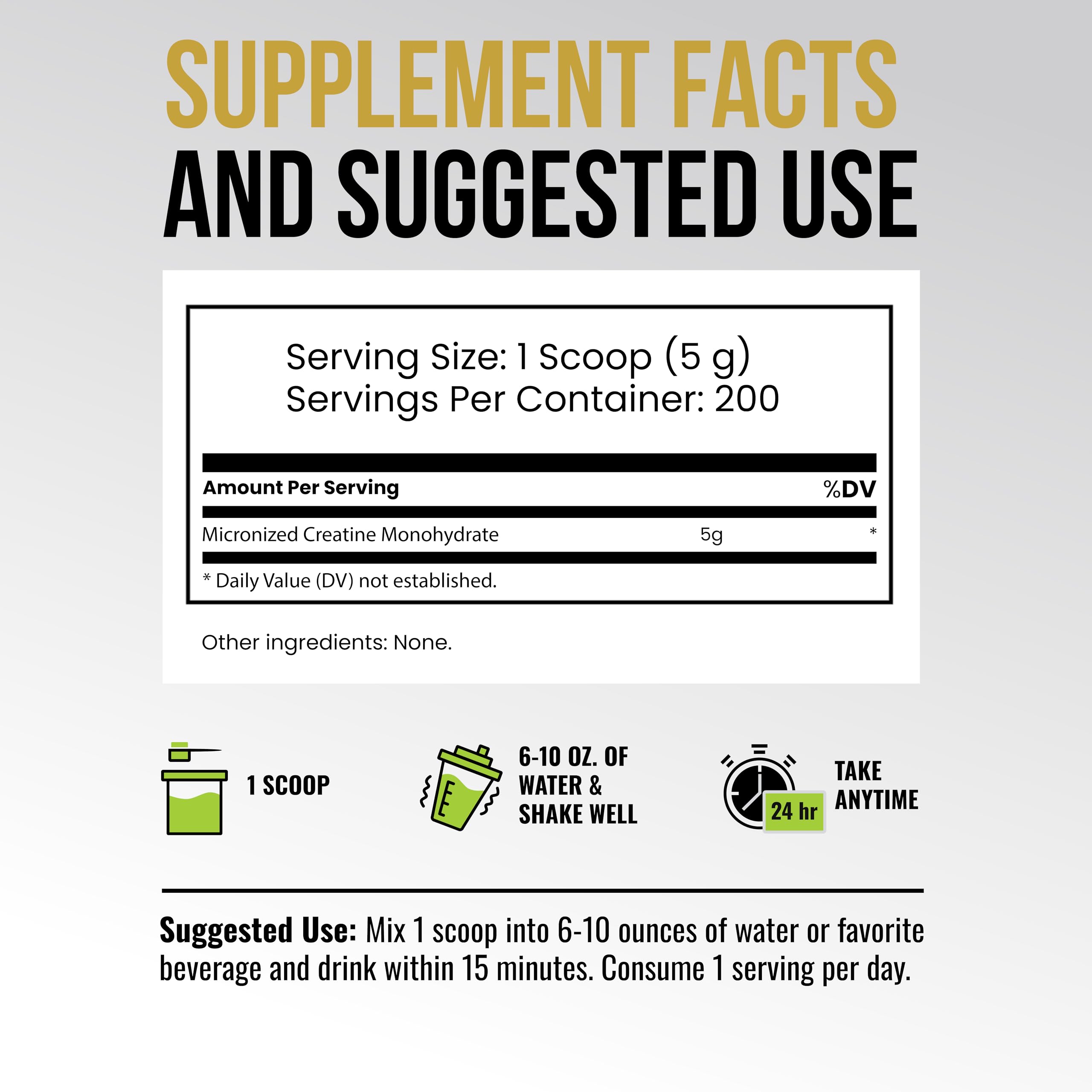 VELOMIX Creatine Monohydrate Powder packaging details