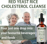velora Red Yeast Rice supplement bottle with health-focused background