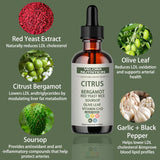 velora Red Yeast Rice supplement liquid bottle side view