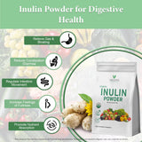 VELOTO Inulin Powder 998g back view with ingredient list