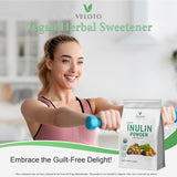 VELOTO Inulin Powder 998g packaging on a countertop
