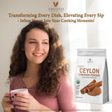 VELOTO Organic Ceylon Cinnamon Powder in a smoothie