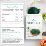 VELOTO Spirulina Powder 454g with a measuring scoop