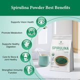 VELOTO Spirulina Powder 454g with a smoothie bowl