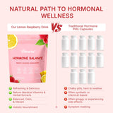 Veltracha Balance Powder 105g with fresh raspberries