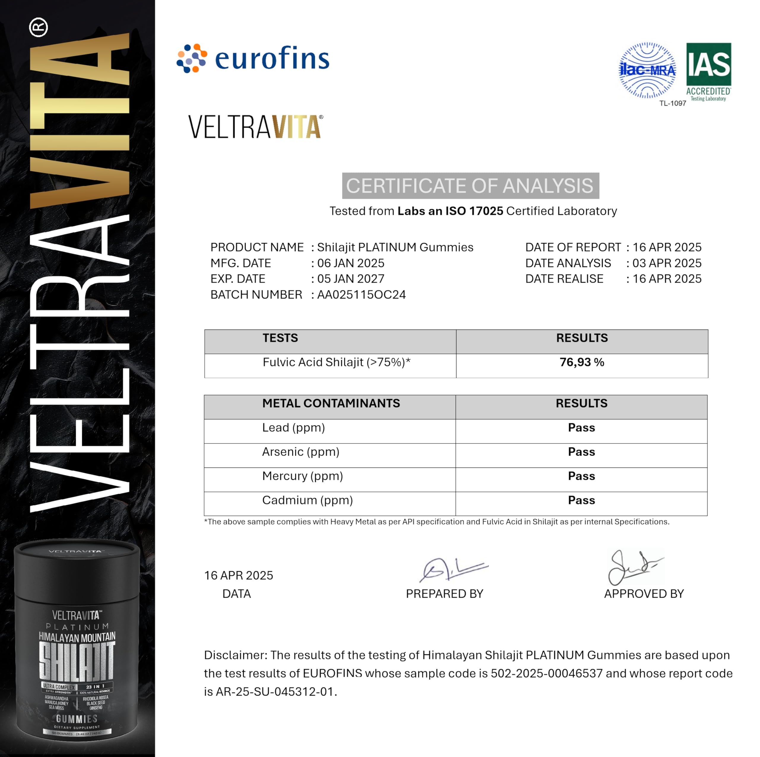 VeltraVita Himalayan Shilajit Gummies gummy texture