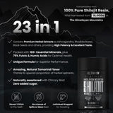 VeltraVita Himalayan Shilajit Gummies ingredients list on packaging