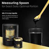 VeltraVita Shilajit Gold-Grade Resin 500mg in warm water