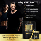 VeltraVita Shilajit Gold-Grade Resin 500mg with herbal supplements