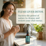 velura Liver Restore Drops lifestyle scene with healthy foods