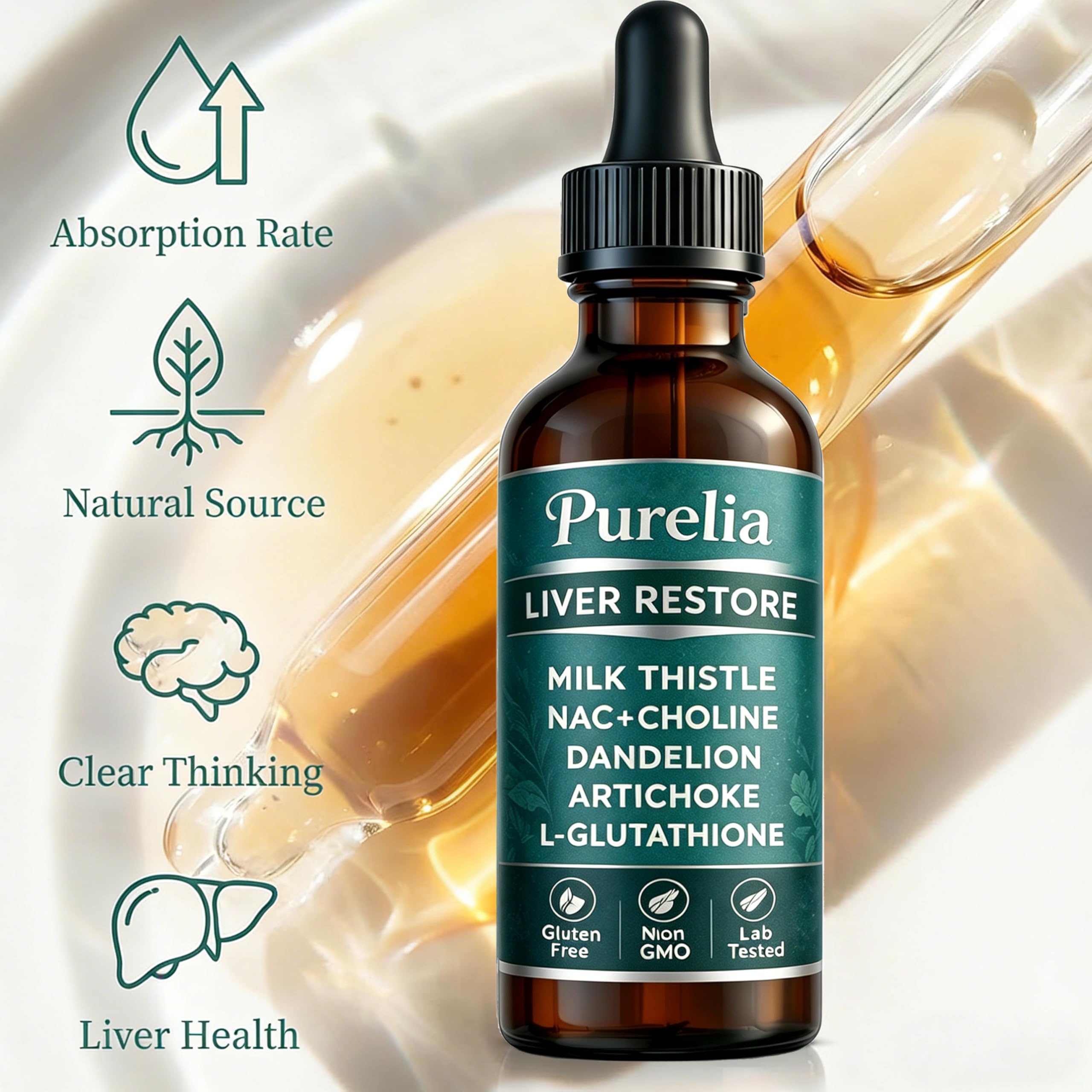 velura Liver Restore Drops liquid drops in a dropper
