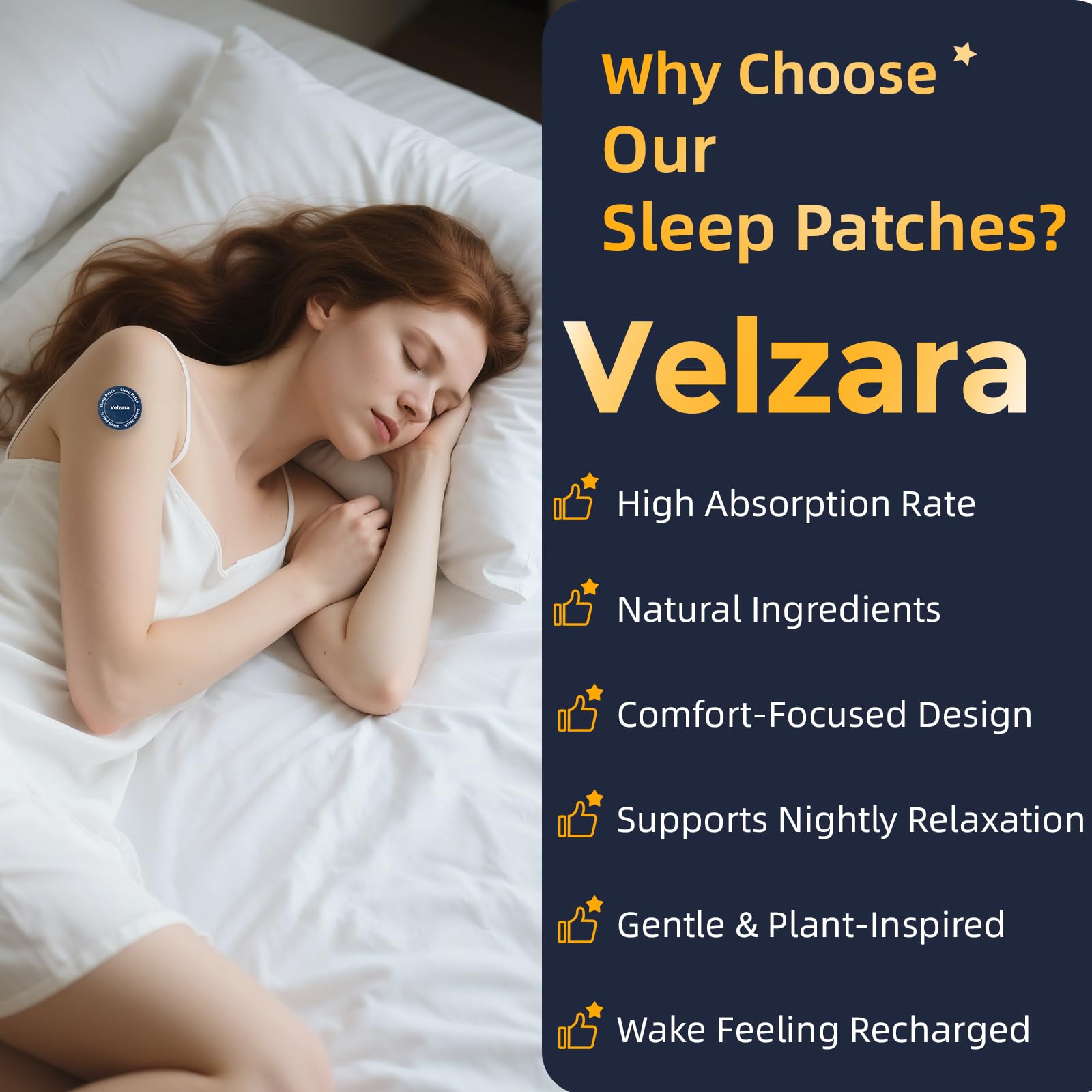 Velzara Sleep Supplement 18g application on skin