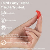 Vemax Sleep Gummies showing individual moon-shaped gummy
