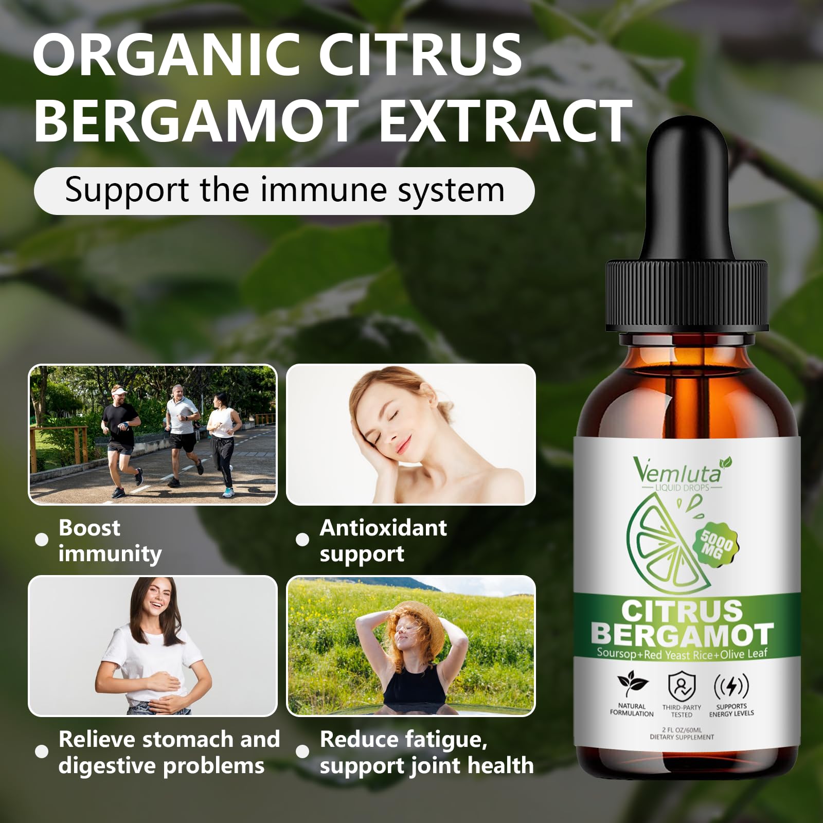 Vemluta Citrus Bergamot Liquid Drops packaging side view