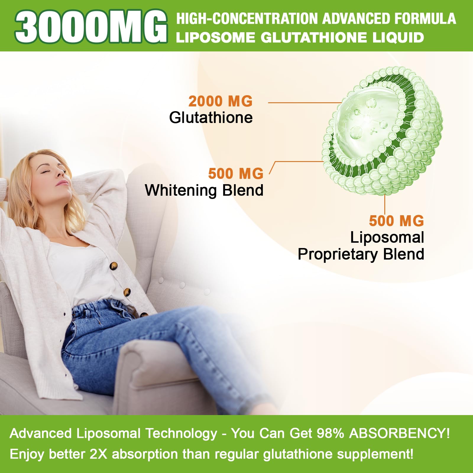 Vemluta Liposomal Glutathione 3000mg liquid supplement ingredients list