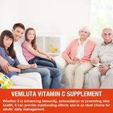 Vemluta Liposomal Vitamin C Gummies 2000MG on a wooden table
