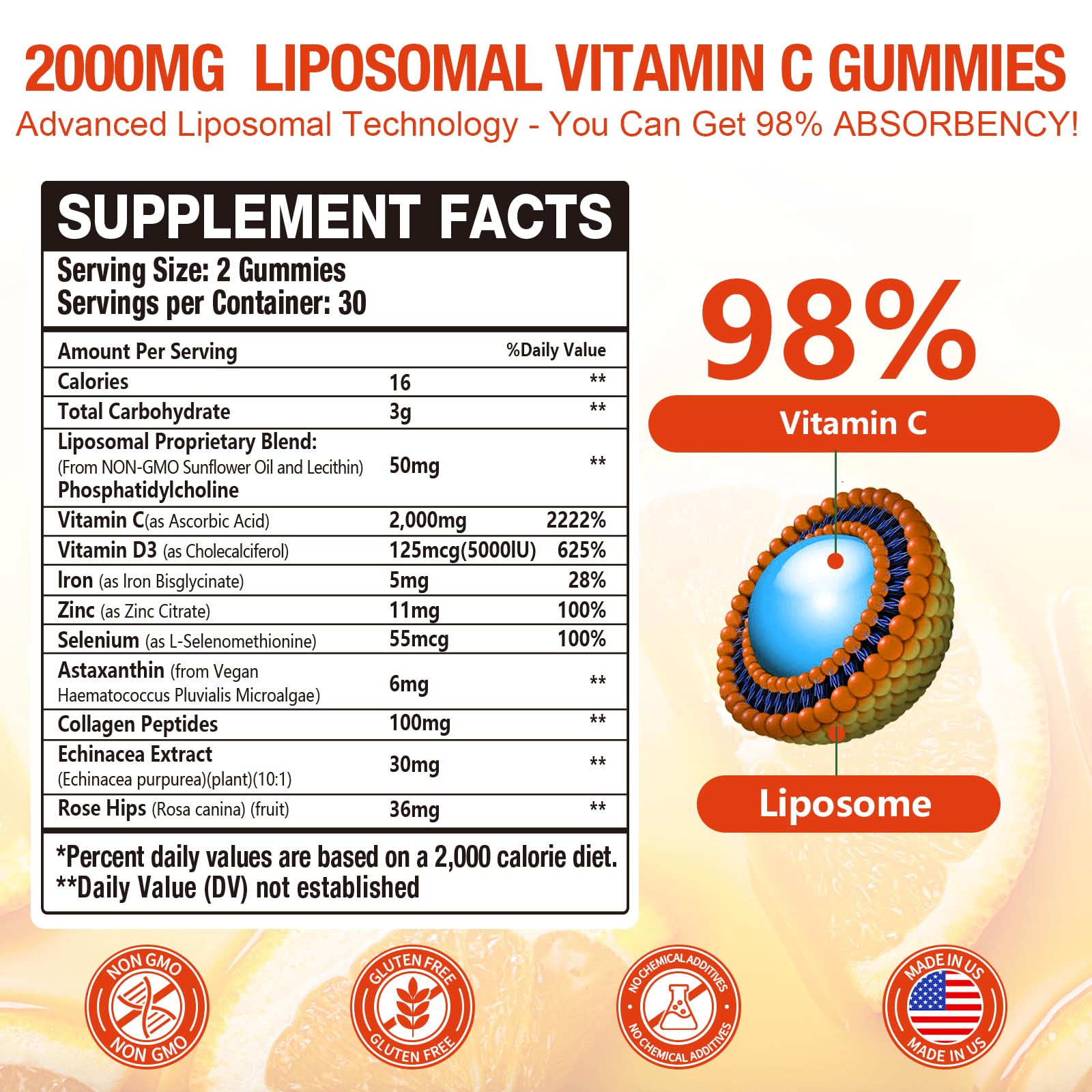 Vemluta Liposomal Vitamin C Gummies packaging