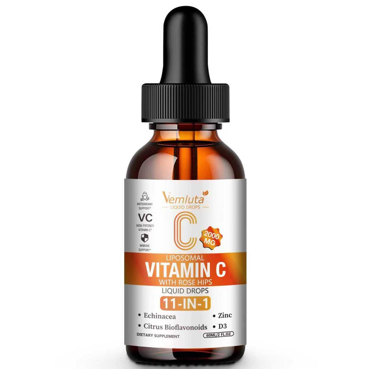 Vemluta Liposomal Vitamin C Liquid Drops 2000MG front view