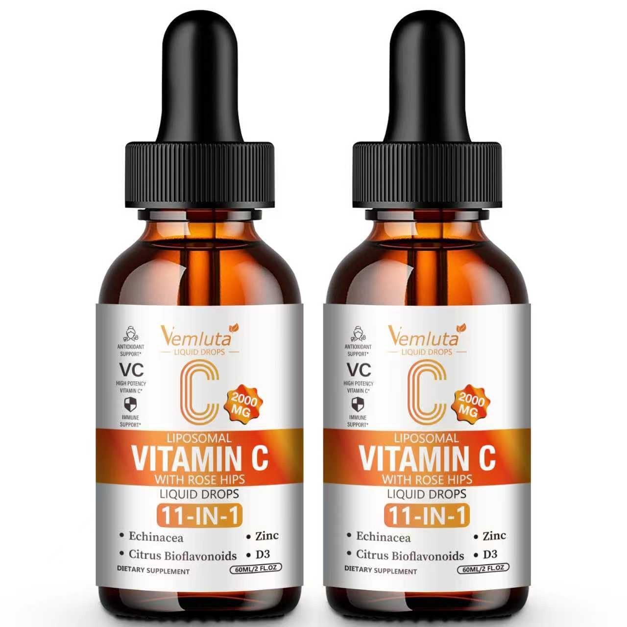 Vemluta Liposomal Vitamin C Liquid Drops 2000mg front view