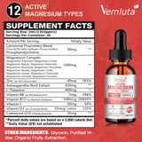 Vemluta Magnesium Complex Liquid Drops 1000mg bottle side view