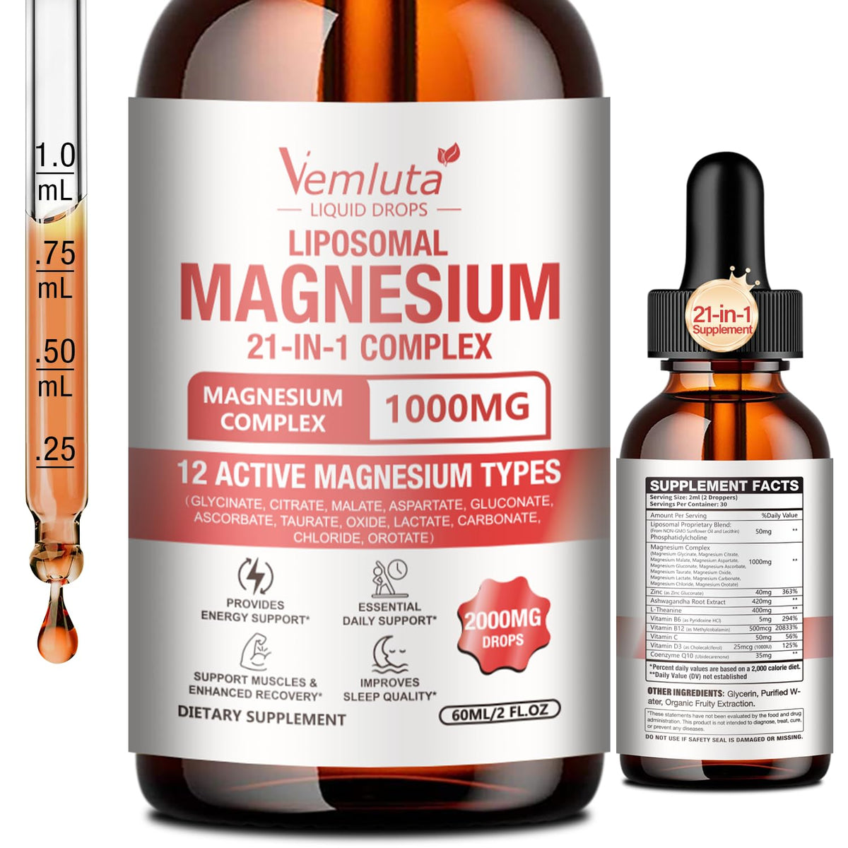 Vemluta Magnesium Complex Liquid Drops front view