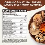 Vemluta Mushroom Gummies 5000MG close-up of gummies