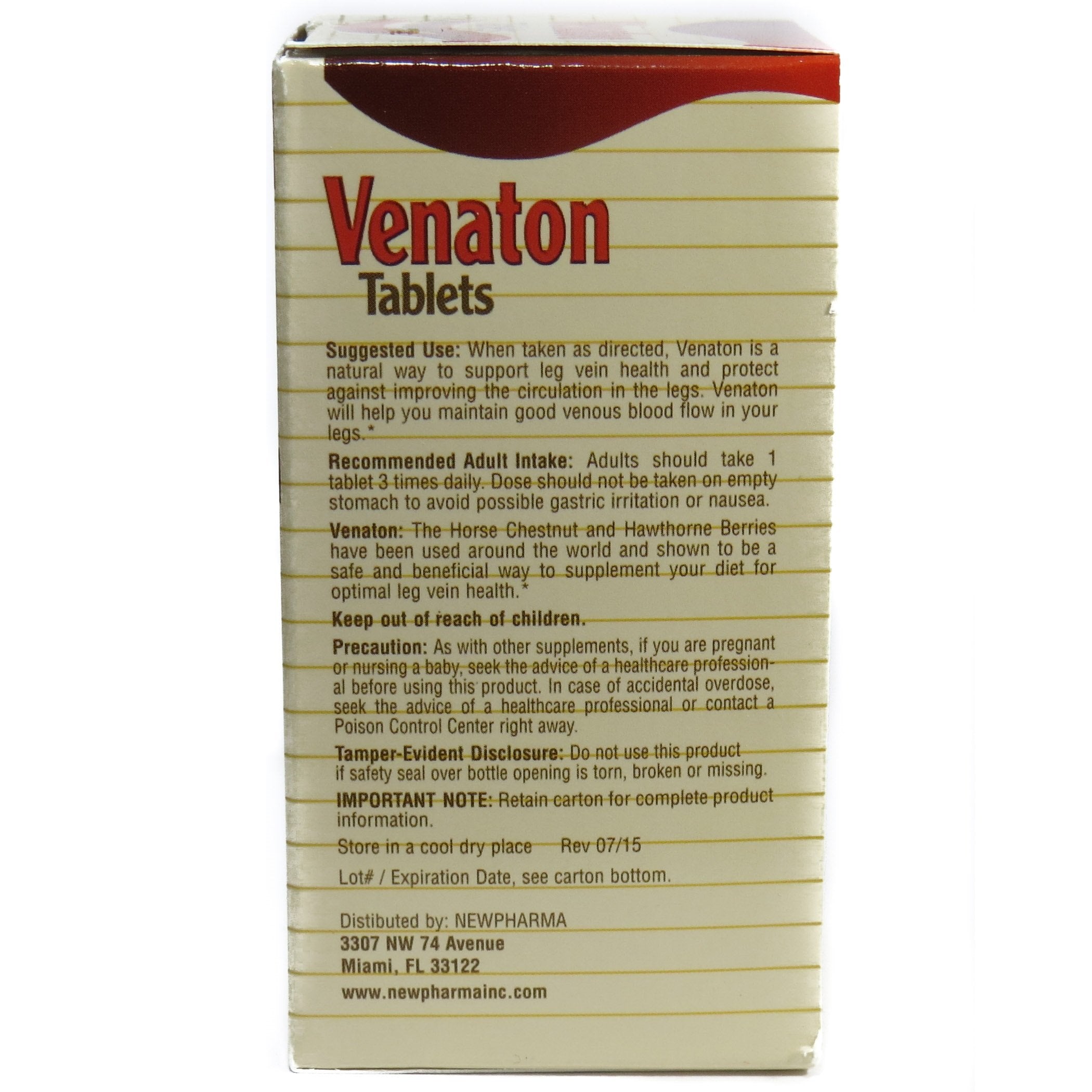 Venaton Leg Health Supplement 60 Tablets packaging