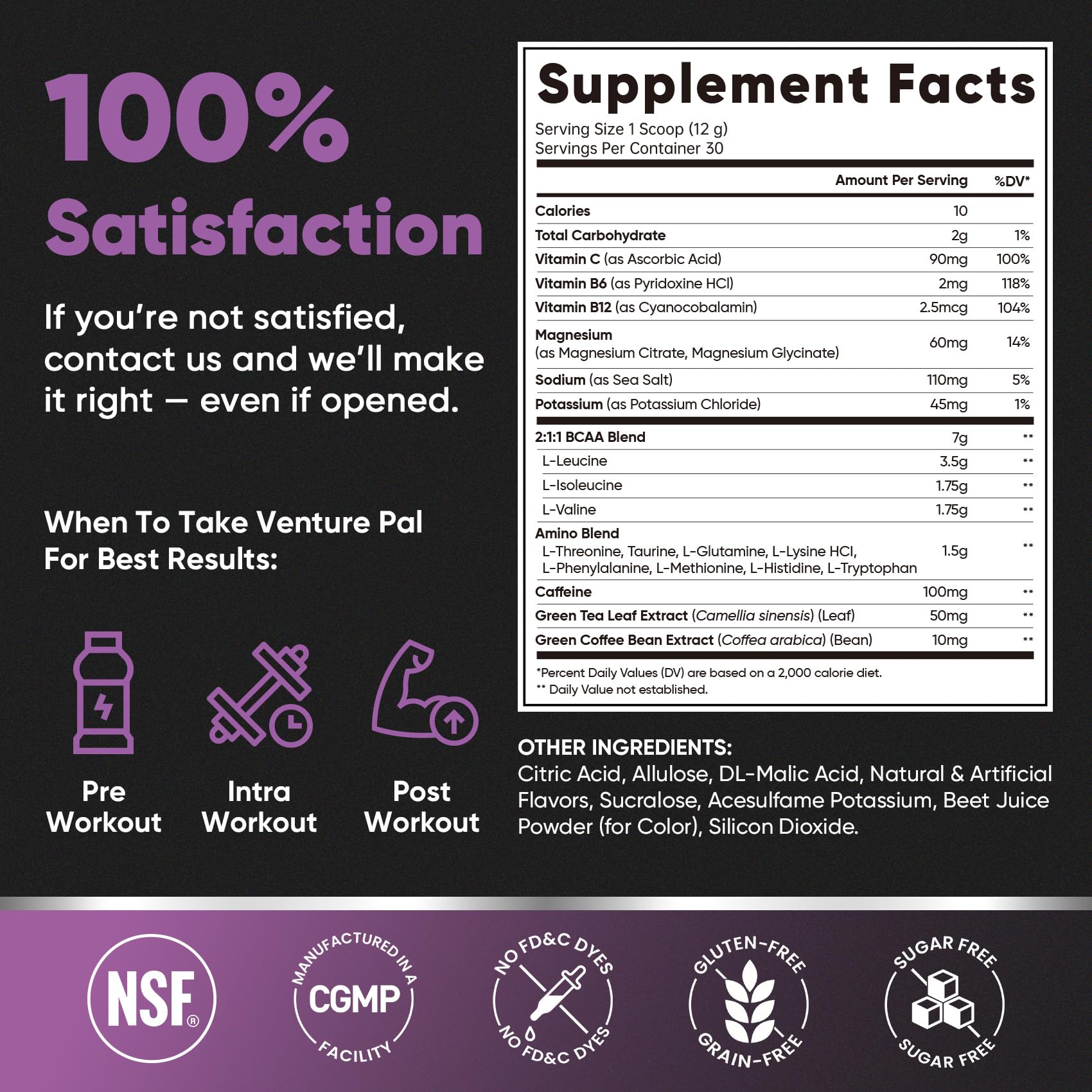 Venture Pal EAA Amino Acid Supplement with shaker bottle