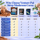 Venture Pal Hot Cocoa with Mushrooms scoop next to packaging