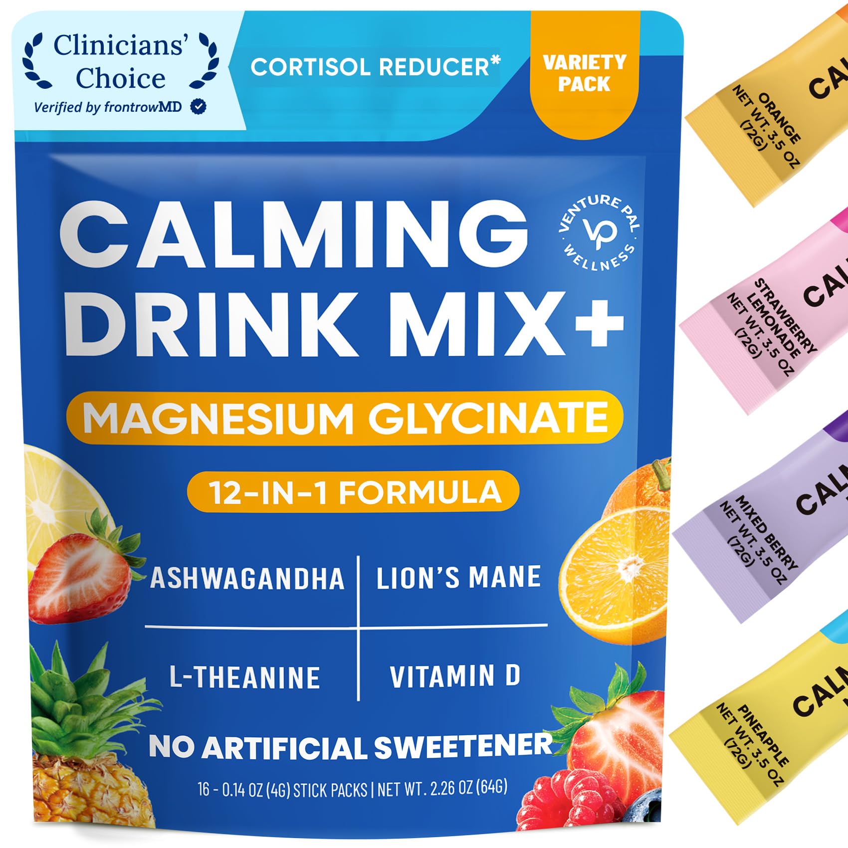 Venture Pal Magnesium Calming Drink Mix 100g front view