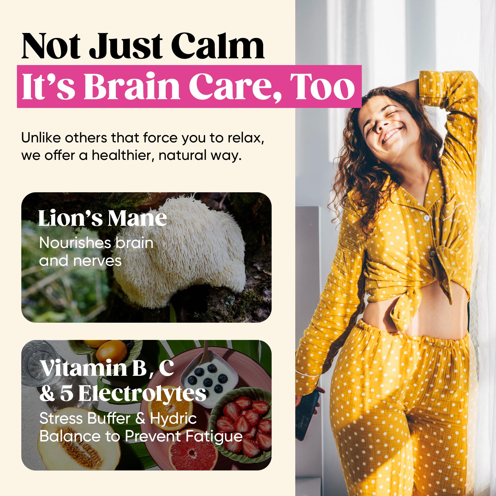Venture Pal Magnesium Calming Drink Mix lifestyle scene with smoothie