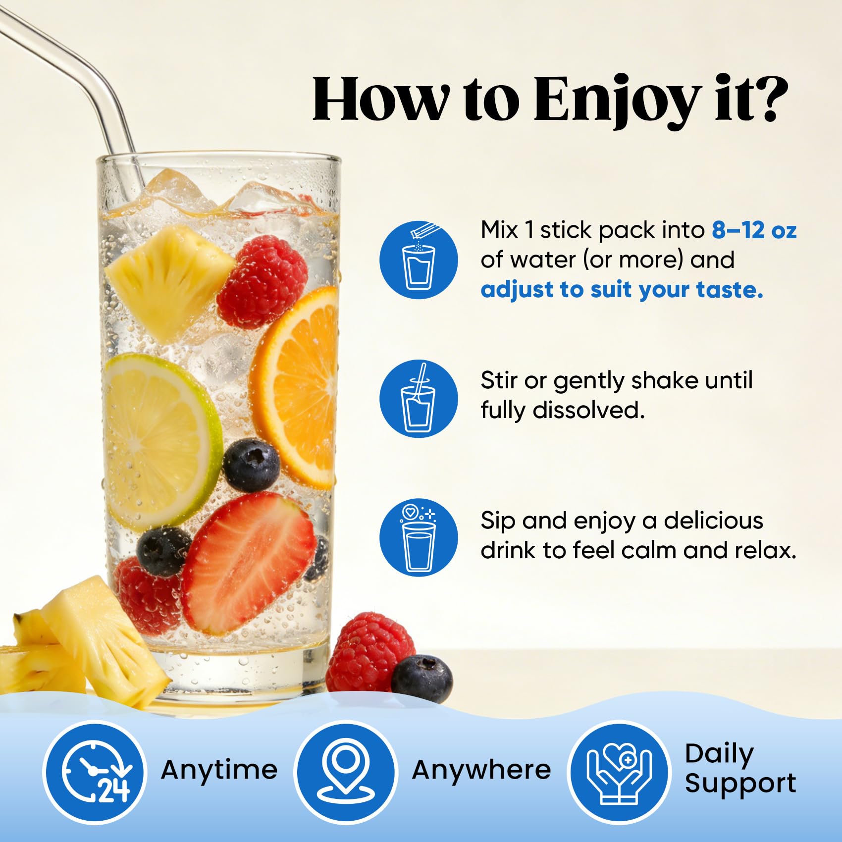 Venture Pal Magnesium Calming Drink Mix nutritional information